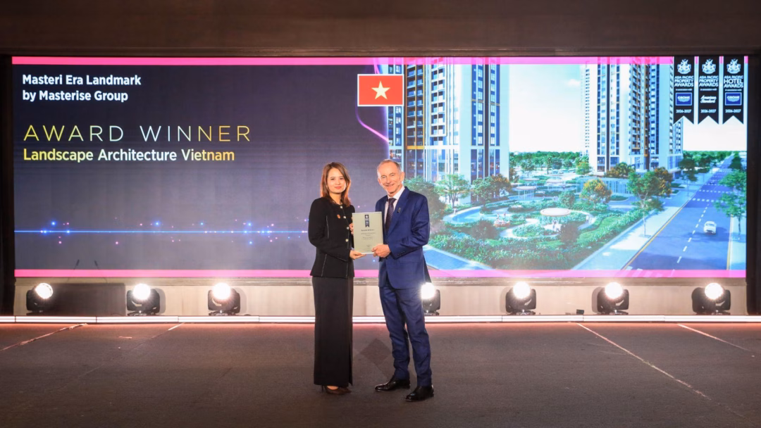 Sự tỉ mỉ trong thiết kế cảnh quan giúp Masteri Era Landmark ghi điểm tuyệt đối với hội đồng giám khảo quốc tế.