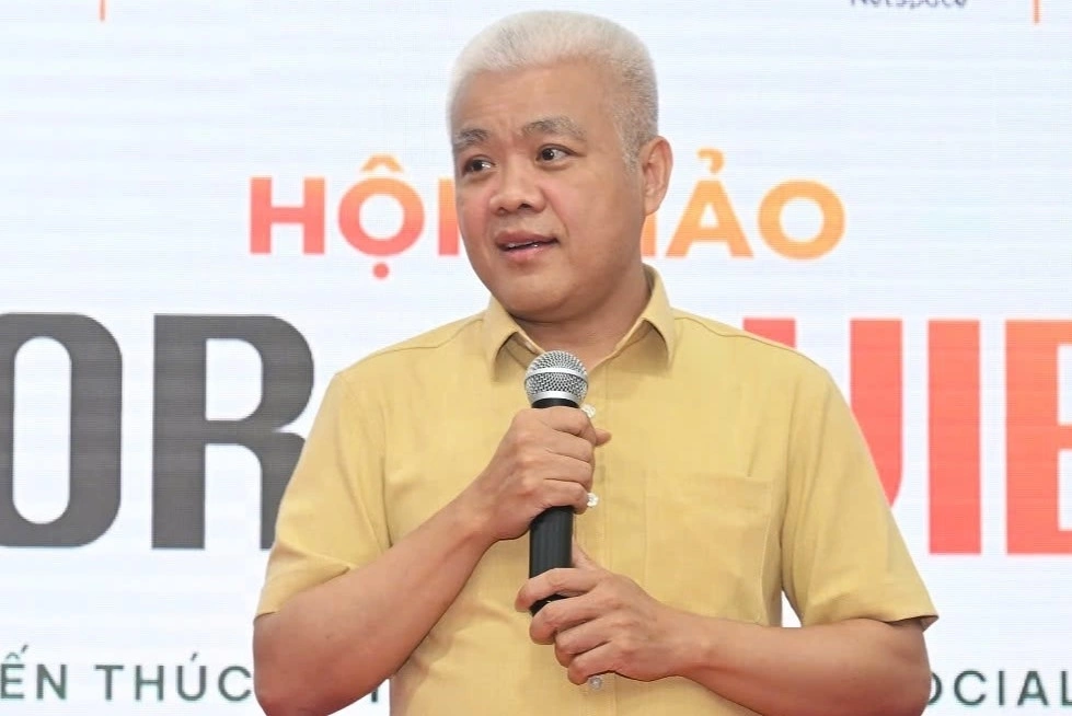 Ông Nguyễn Lâm Thanh, Tổng giám đốc TikTok Việt Nam, phát biểu tại sự kiện. Ảnh: Minh Sơn